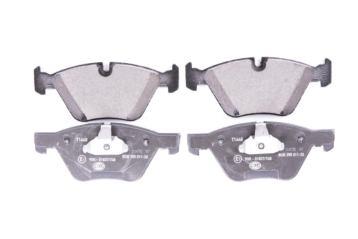 HELLA 8DB 355 011-321 Brake pad set - prepared for wear indicator - T1448 - for e.g. BMW