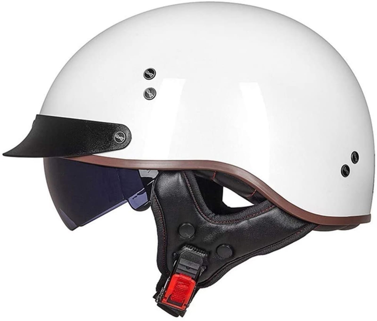 Halfhelm Motorfiets Open-Face Helm Brain - Cap Cruiser Chopper Scooter