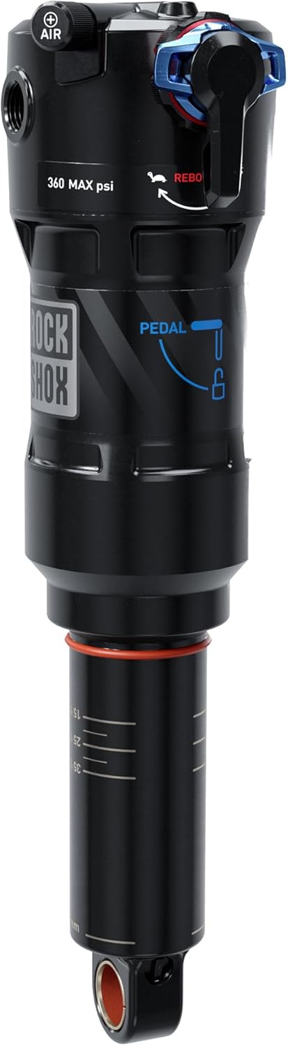 RockShox Deluxe Ultimate RCT Rear Shock, 205x57.5, Shaft Eyelet: Trunnion, Body Eyelet: Standard, Linear, 0 Neg/1 Pos