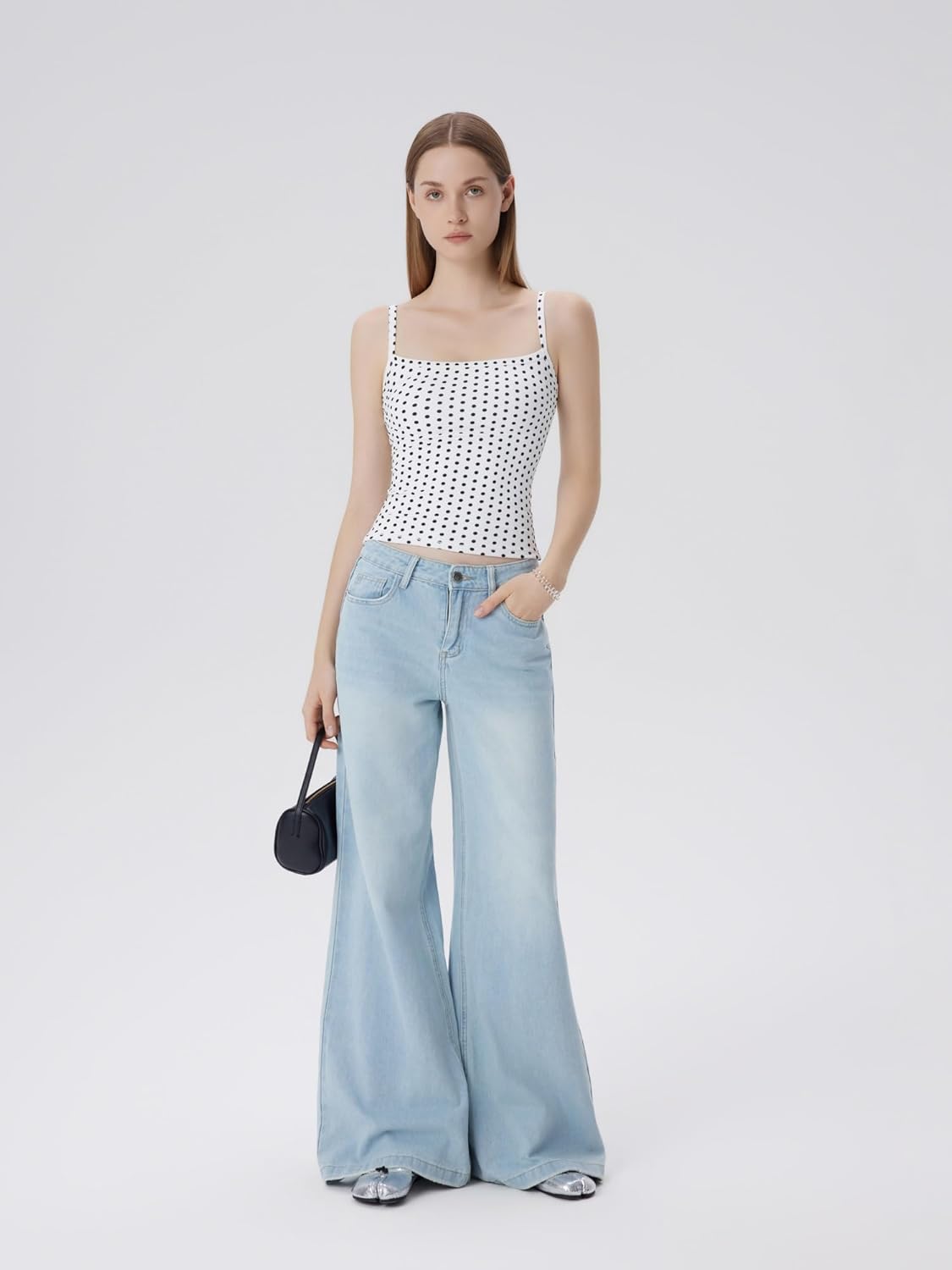 SUUKSESS Women Square Neck Tank Tops with Built in Bras Double Line Going Out Basic Camisole Top - Image 2