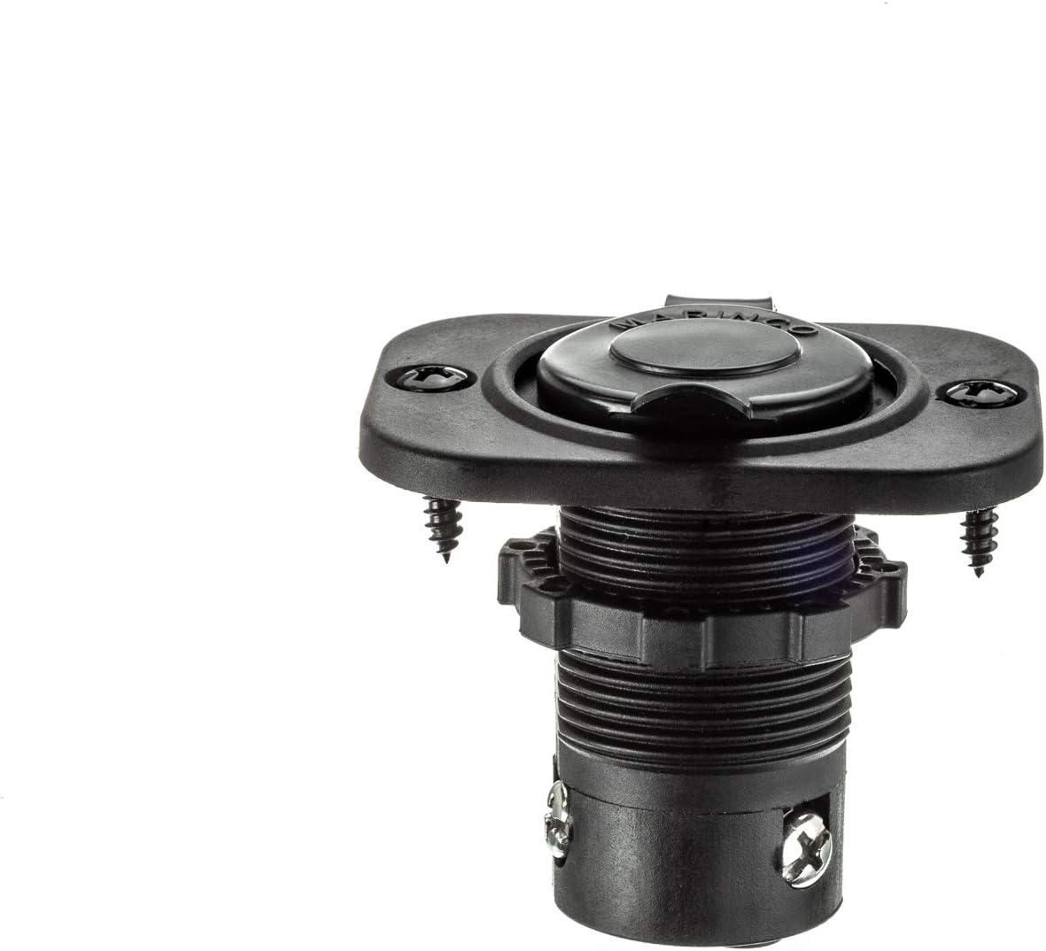 MotorGuide 8M0092066 Trolling Motor Receptacle — for 10-Gauge and 8-Gauge Wire, with Composite Mounting Plate, Black