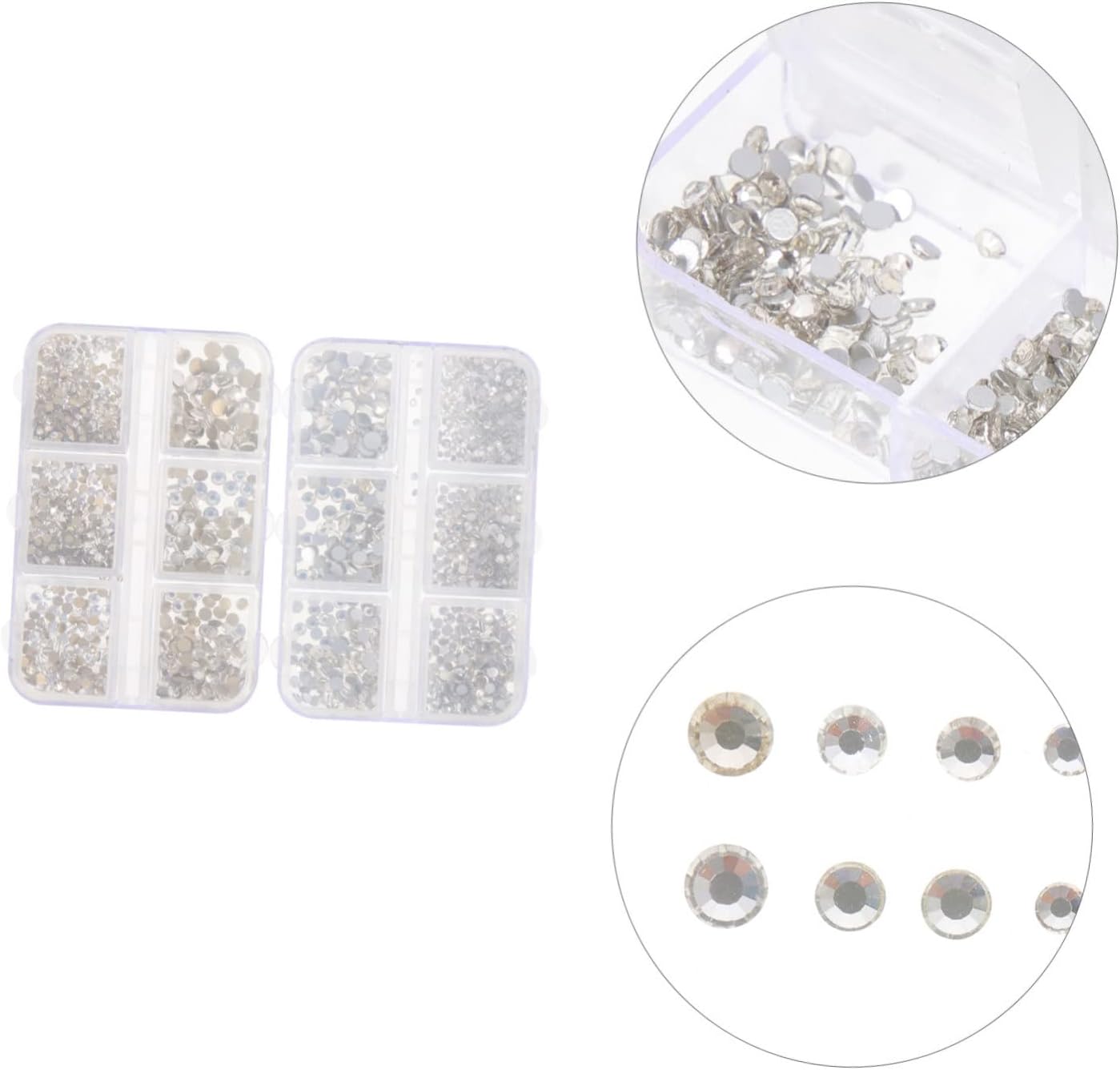 CALLARON Shiny Rhinestones Nail Art Charms Nail Art Decorations for Creative Crafts Mixed Colors for Glamorous Designs for Professional Salons and Home Use