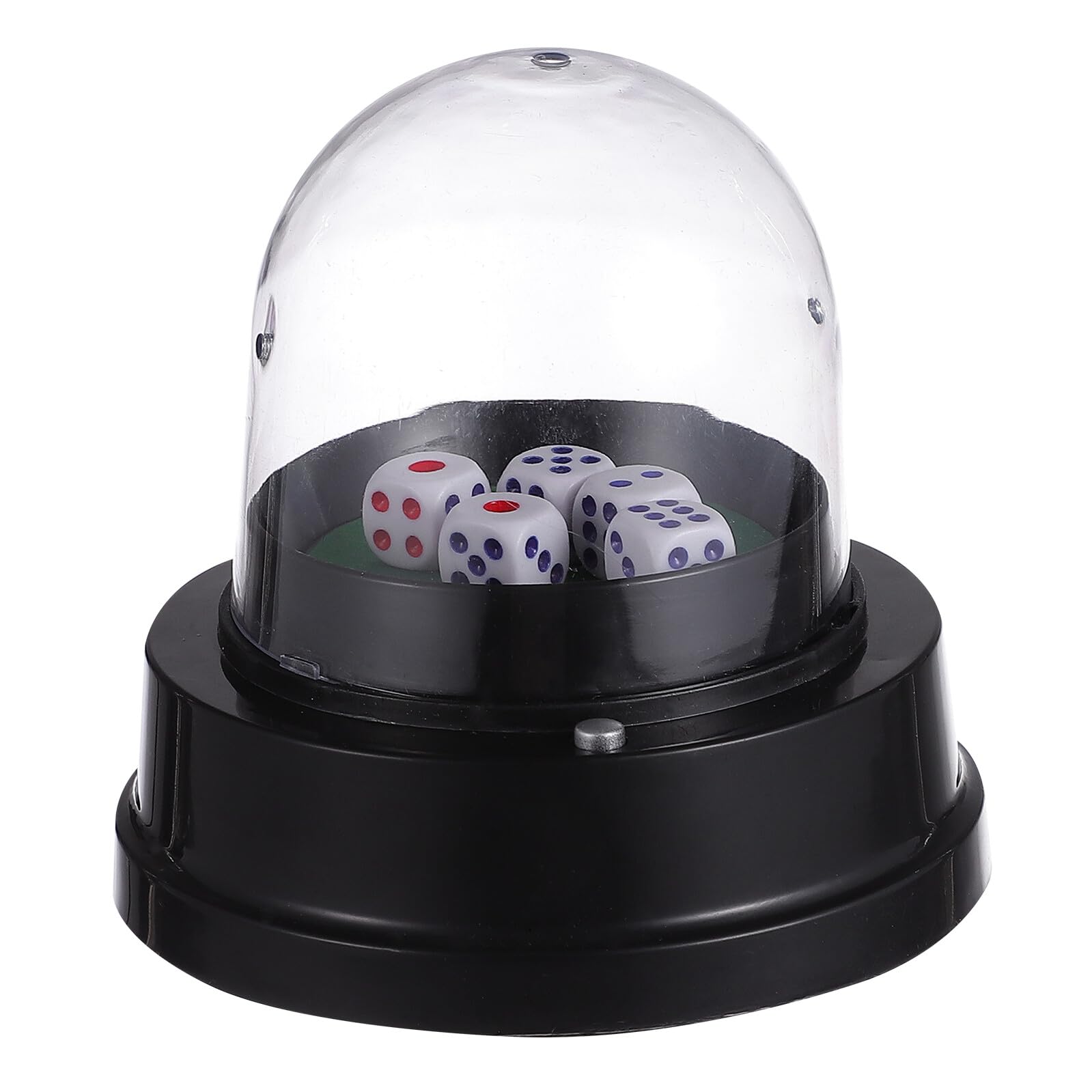 ifundom Electric Dice Cup with 5 Dices Compact Automatic Dice Shaker for Board Games Bar Party Entertainment Easy to Clean No Battery Required