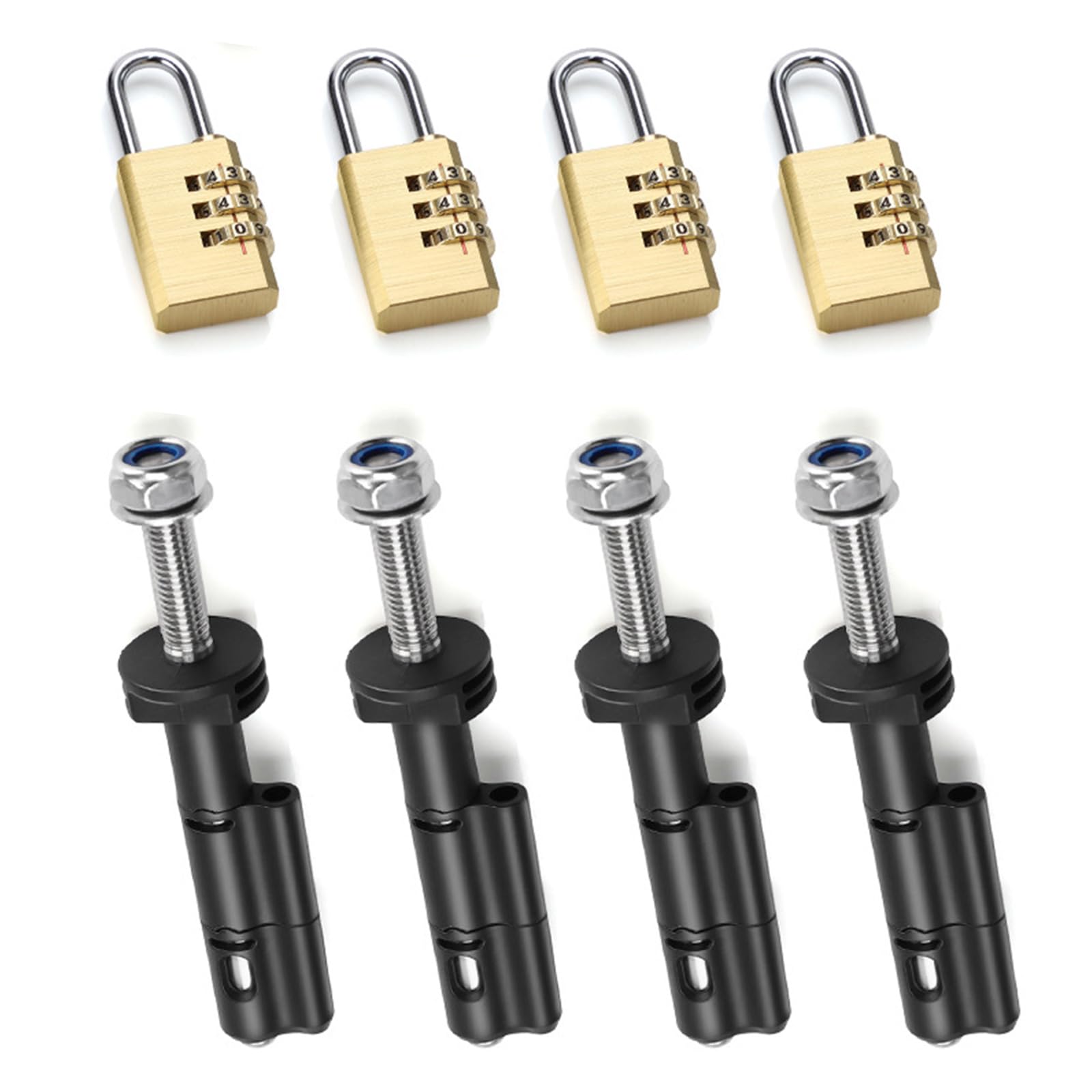Maxtonser Traction Boards Mounting Pins Set Theftproof Safe Mounting Pins Set For Recovery Boards Vehicle Loading Safe Pins
