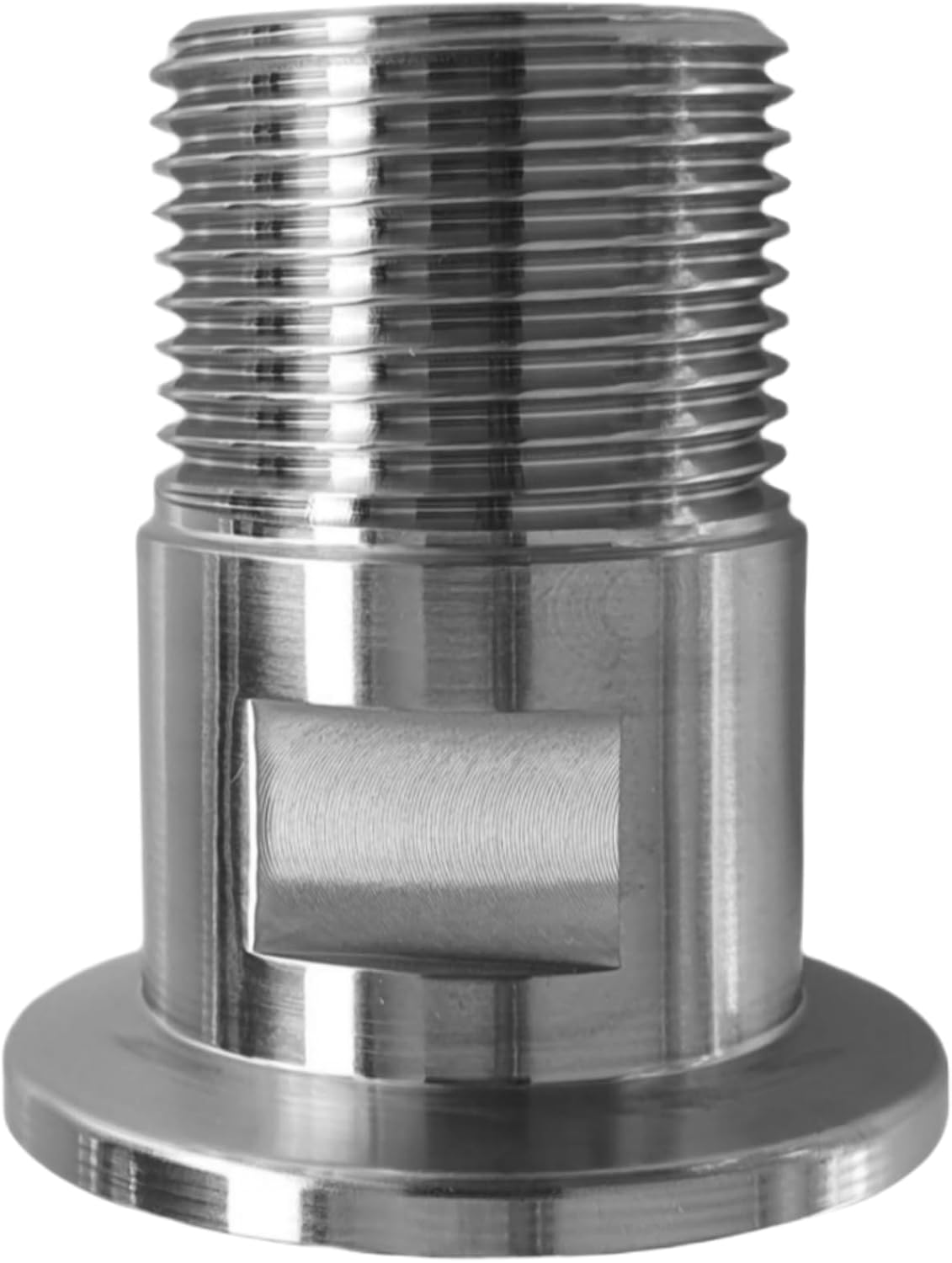 304 Stainless Steel Male NPT to KF Flange Adapter - NW40 to Male 1" Vacuum Fitting(1/4inch KF-25)