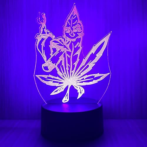 Miniatura 3 de Yooce 420 hojas 3D LED lámpara de mesa luz nocturna ilusión visual óptica decoración del hogar iluminación