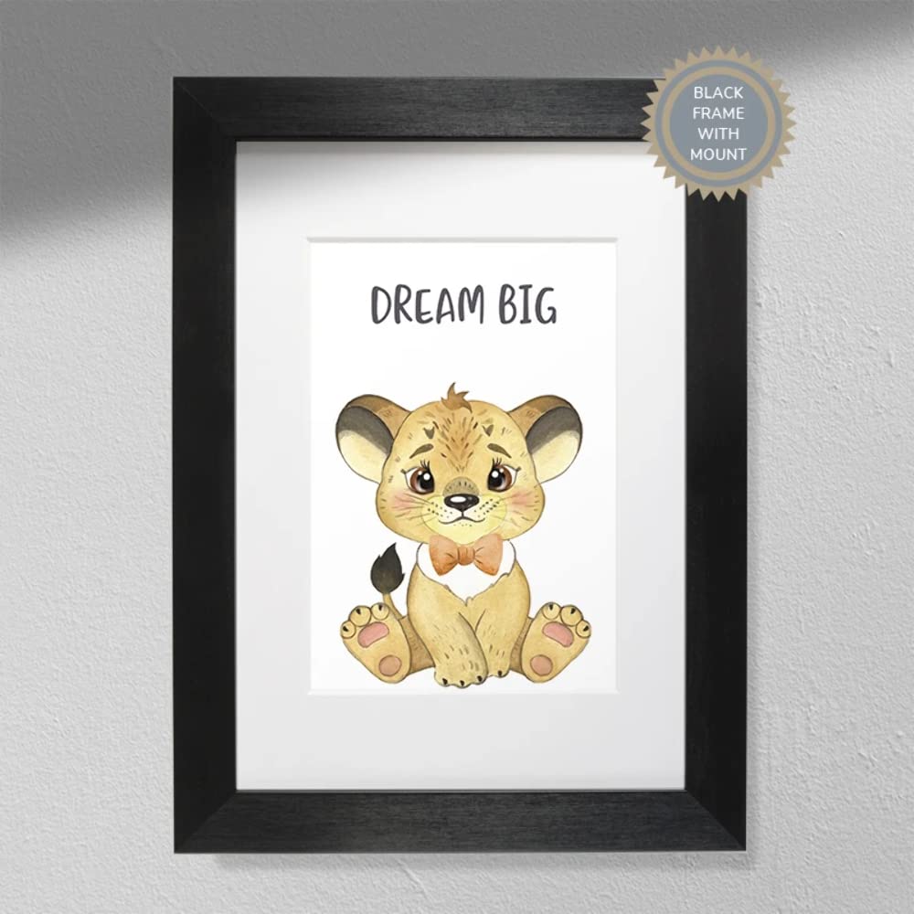 Hygge Creations Dream Big-Lion Print, White, A4
