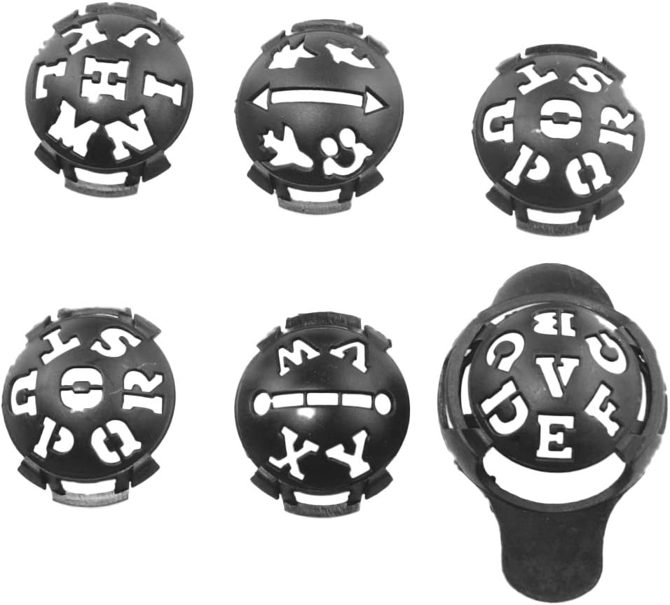 Toygogo 6Pcs Golf Ball Marker Template Drawing Alignment Marks Sign Training Tool