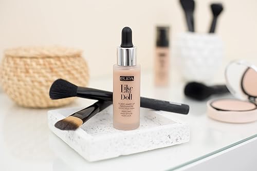 Miniatura 4 de PUPA Milano Like A Doll Perfecting Maquillaje Fluid Nude Look Foundation  Textura ligera  Resultados naturales y radiantes  Efecto piel desnuda