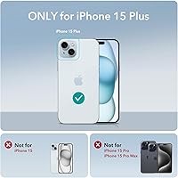 Vista 2 de ESR Funda para iPhone 15 Plus, funda de silicona MagSafe con soporte, protección de grado militar, soporte integrado para cámara, funda magnética
