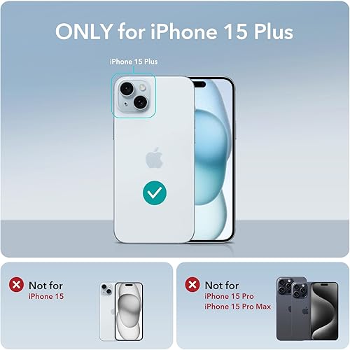 Vista 10 de ESR - Funda para iPhone 15 compatible con MagSafe, funda protectora de grado militar con soporte integrado, cubierta trasera resistente a