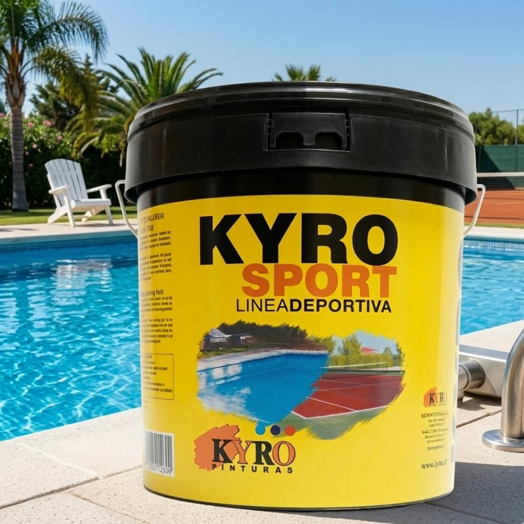 Pintura acrílica para Piscinas de gran resistencia al agua - Azul y Blanco - 14L y 4L (Blanco, 4 Litros)