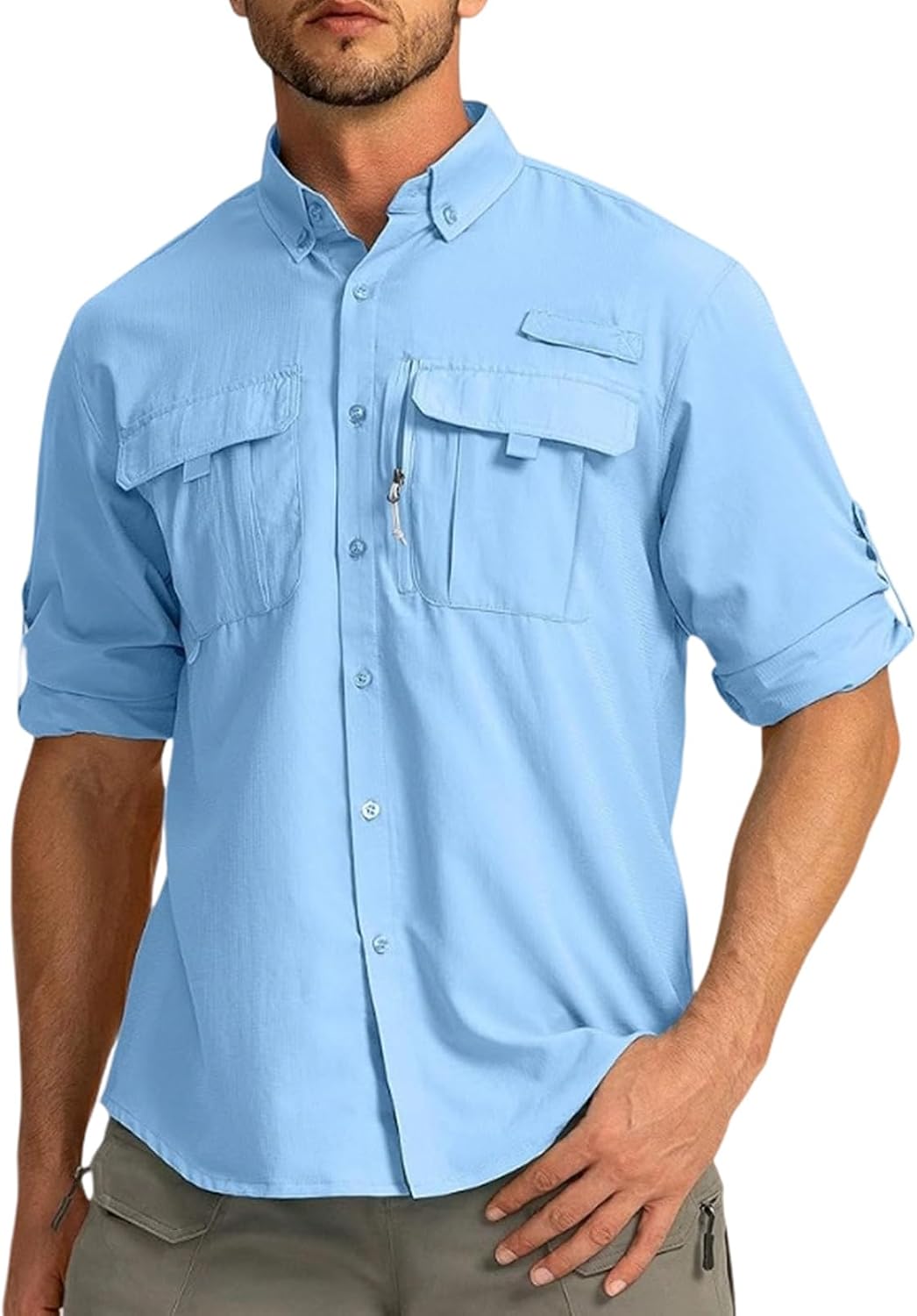 Men's Shirts, Long Sleeve Button Down Shirt Casual Beach Vacation Golf Shirts, S-3XL
