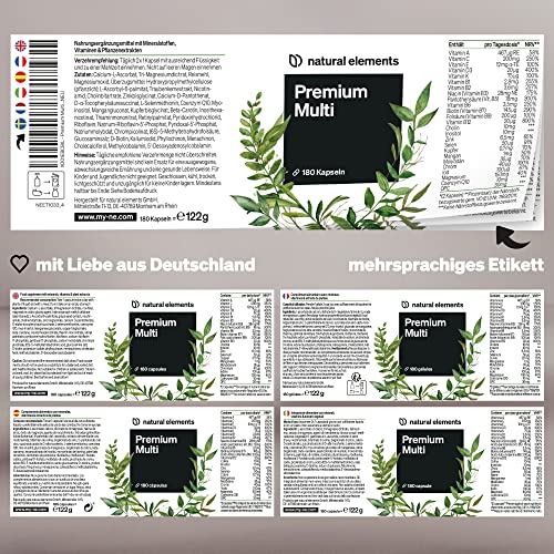 Multivitamin-Tabletten von Natural Elements im Vergleich