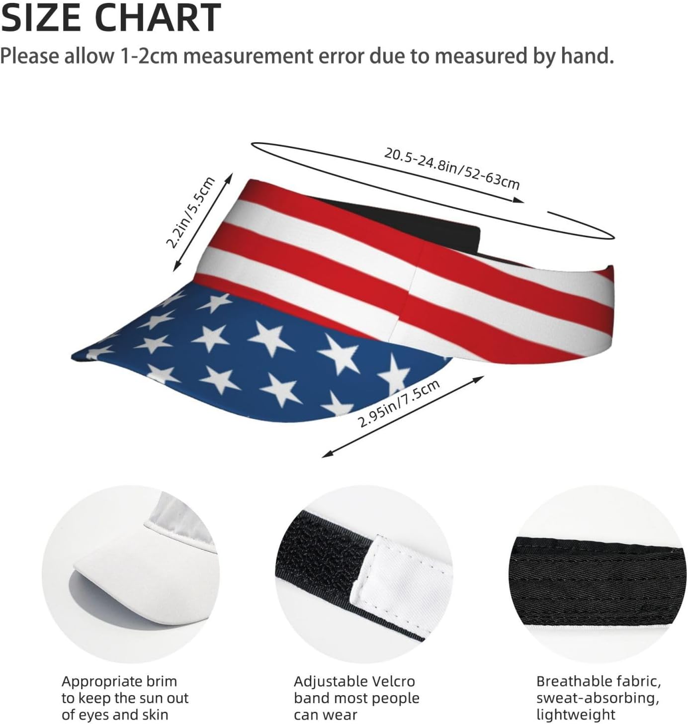 Sports Sun Visor Hats Adjustable Men Women Lightweight Packable Cooling Empty Top Visor Hat for Running, Tennis, Golf - Image 3