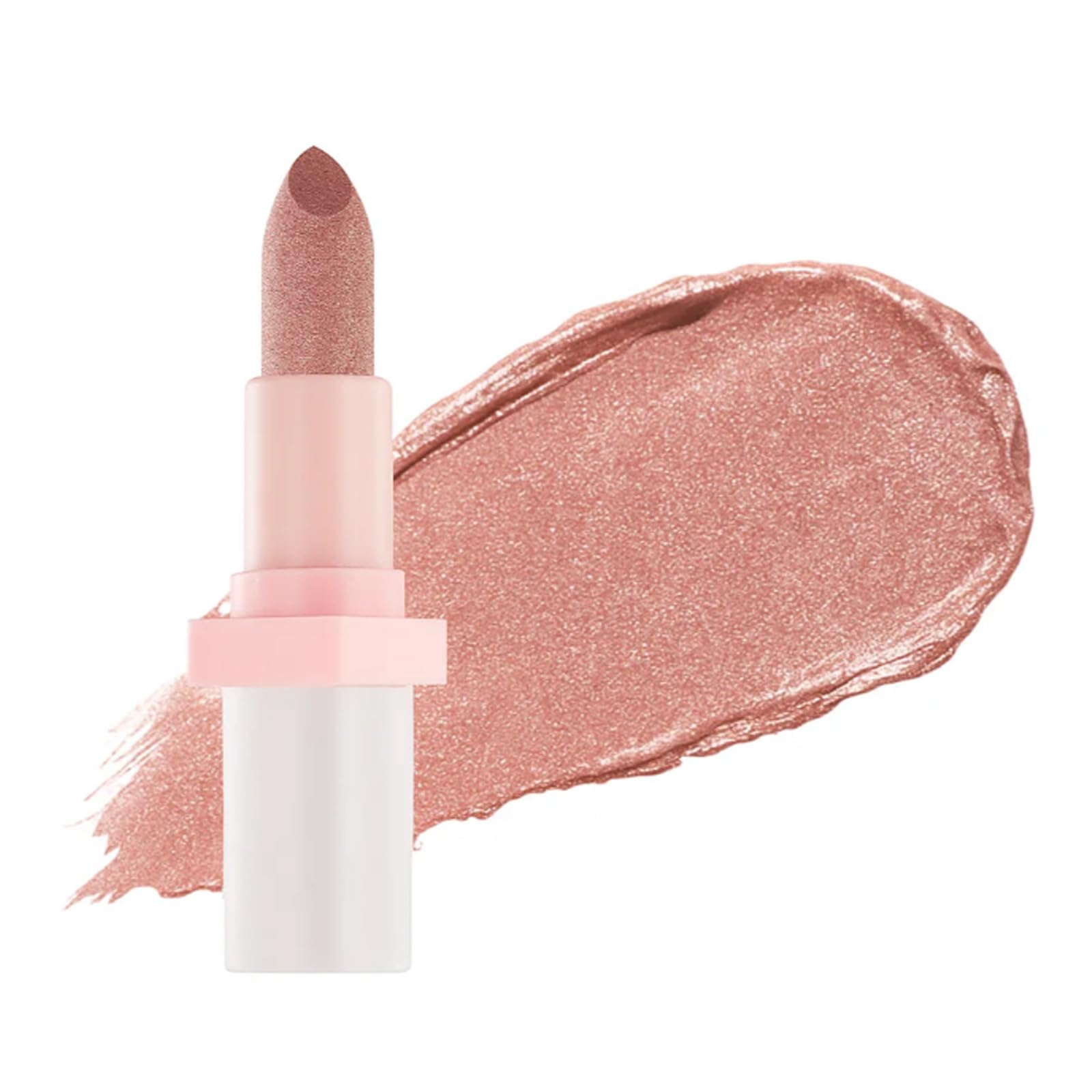 Soft Rose Gold Metallic Lip Stick Metallic Pink Lip Balm with High Impact Shine Lipcolor