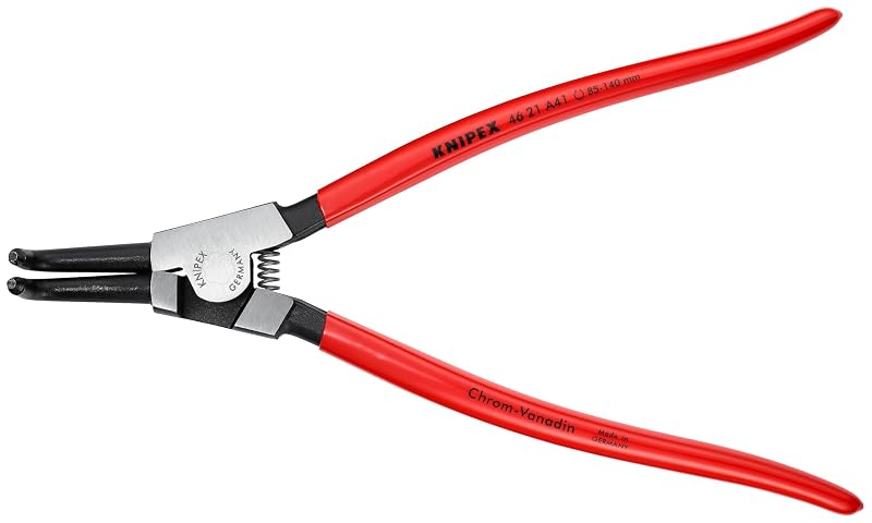 Alicate para Anéis de Retenção Externos KNIPEX 46 21 A41, Pontas Forjadas e Anguladas a 90°