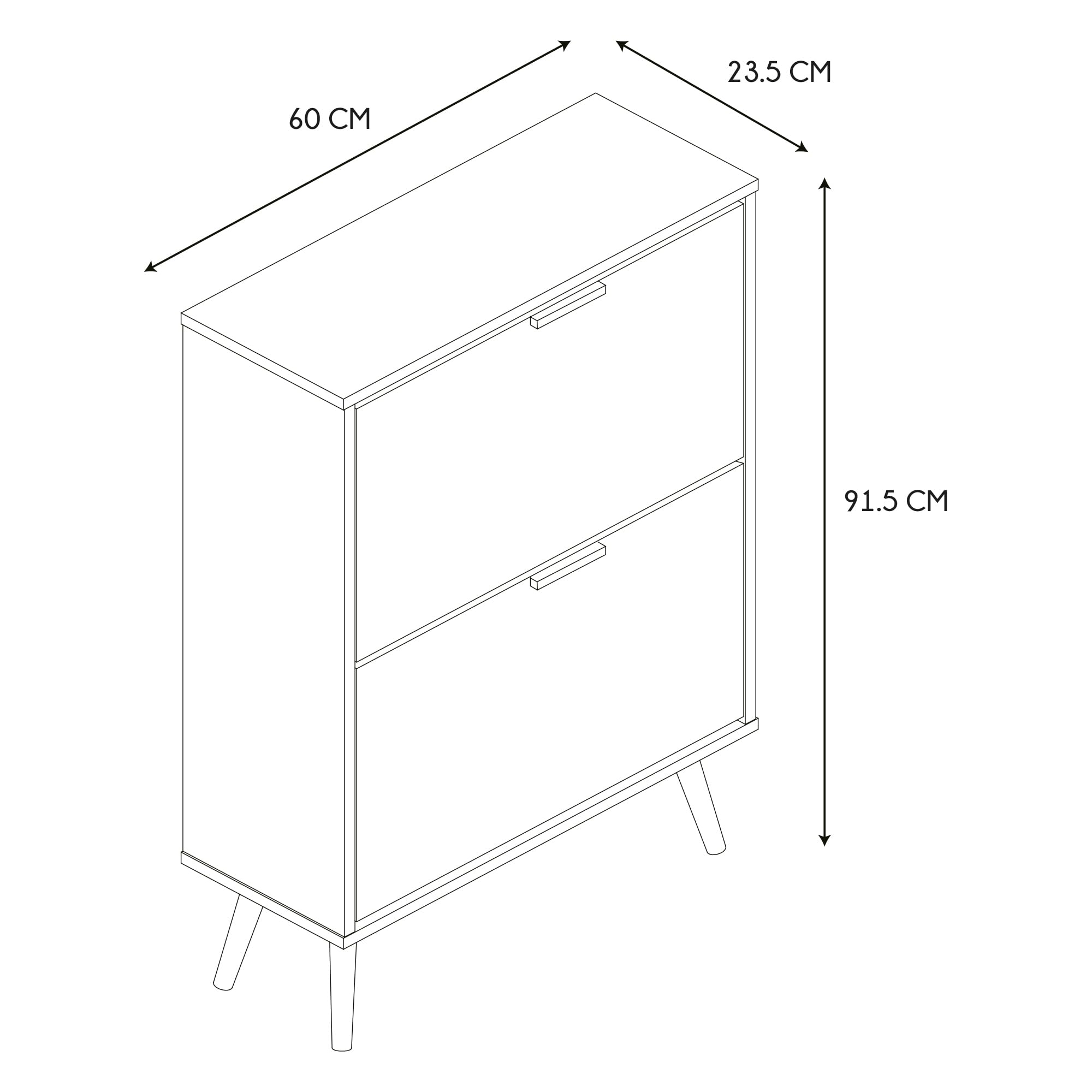 HOME DECO FACTORY MUEBLE ZAPATERO 2 PUERTAS