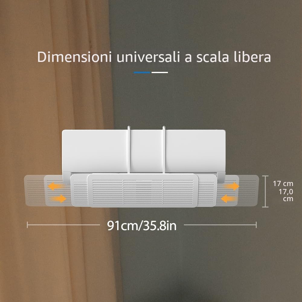 Deflettore Condizionatore Universale Regolabile Deflettore Aria Condizionata Deviatore Aria Condizionatore Deflettore Climatizzatore per casa Ufficio Anziani Neonati Donne in Gravidanza Bambini