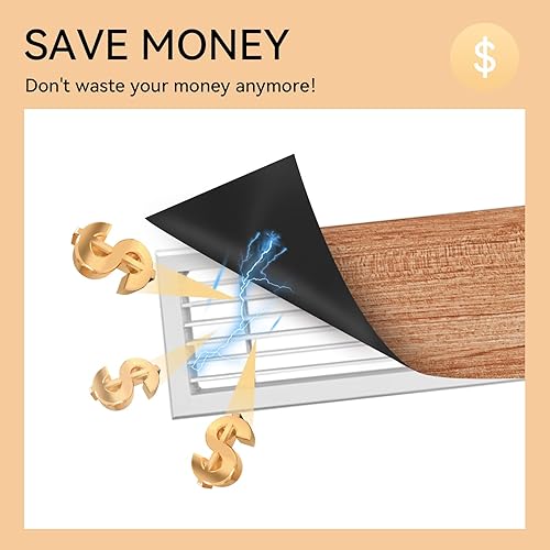 Miniatura 5 de Zhichen star Paquete de 6 cubiertas de ventilación magnéticas fuertes, cubierta de ventilación magnética gruesa para registros de aire estándar,