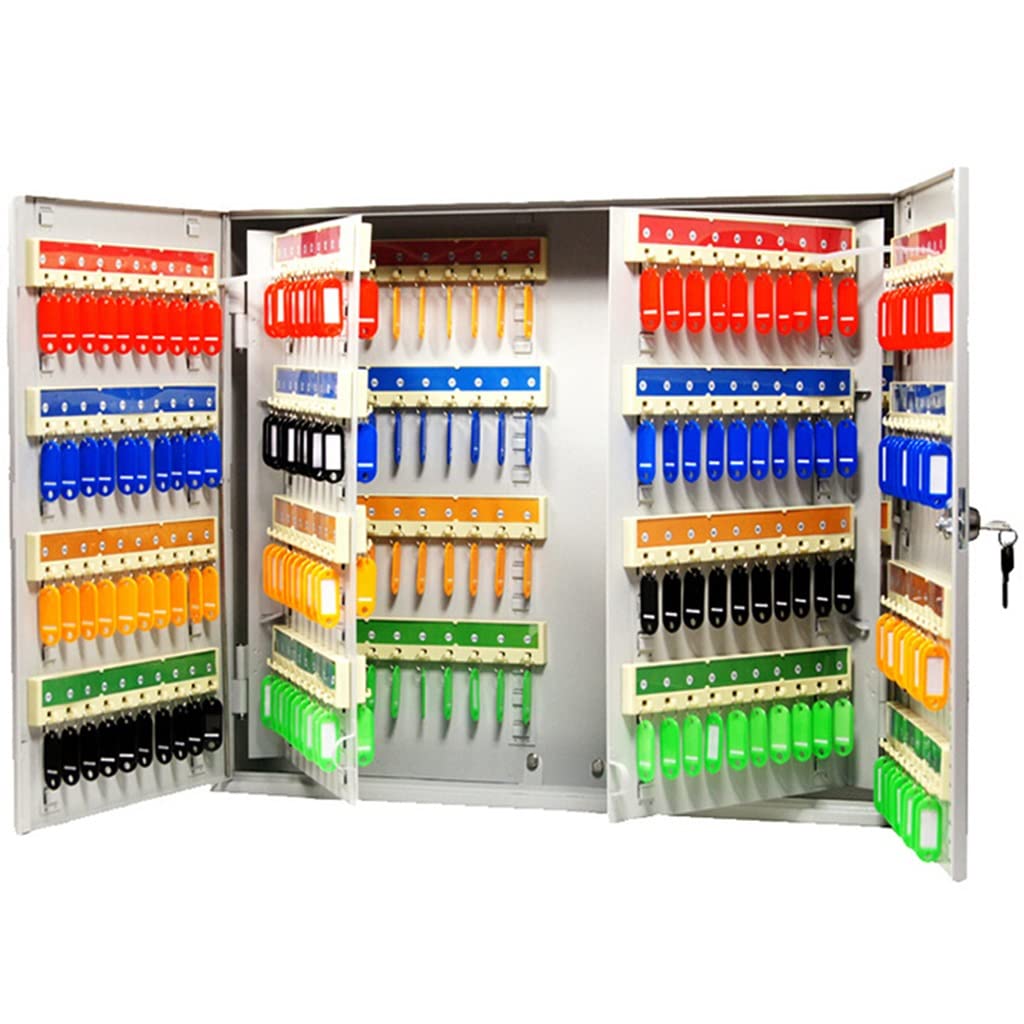 Kfgisd Off White Organizer 160/240/320-Keys Super Large Capacity Key Cabinet, Factory Wall-Mounted Key Security Box ，Key Box(320 Keys)