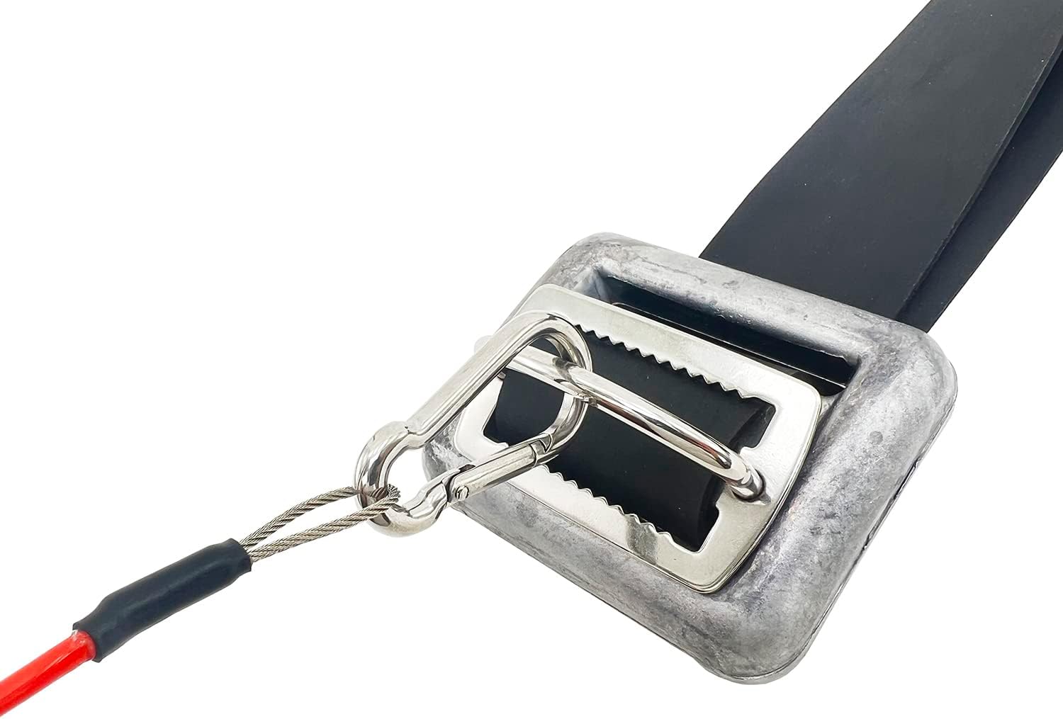 Fish Stringer for Spearfishing with Coated Stainless Steel Cable and Heavy Duty Carabiner (Belt Fish Stringer)