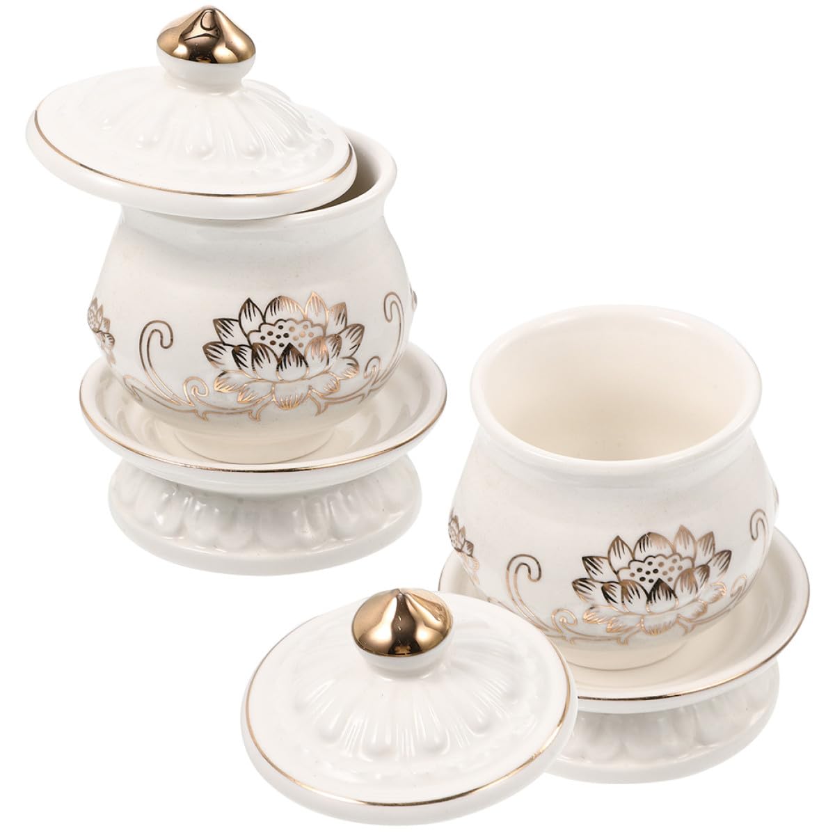 Tasses d'offrande lotus Beaupretty pour sublimer le hall bouddhiste familial