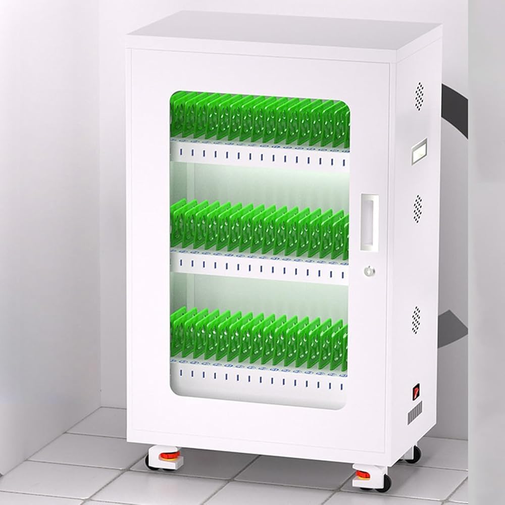Chariot de charge mobile pour ordinateurs portables et tablettes – Solution de charge polyvalente pour les environnements éducatifs et professionnels – Système de stockage et de gestion efficace
