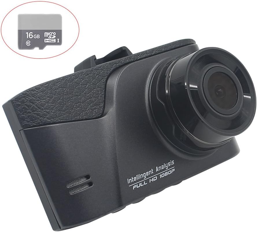Dash Cam for Cars with Night Vision, 3.0" Screen Full HD 1080P Dashboard Camera for Cars with 16GB MicroSD Card,170 Degree Wide Angle with G-Sensor, Loop Recording, LYNIFY Vanward Car DVR