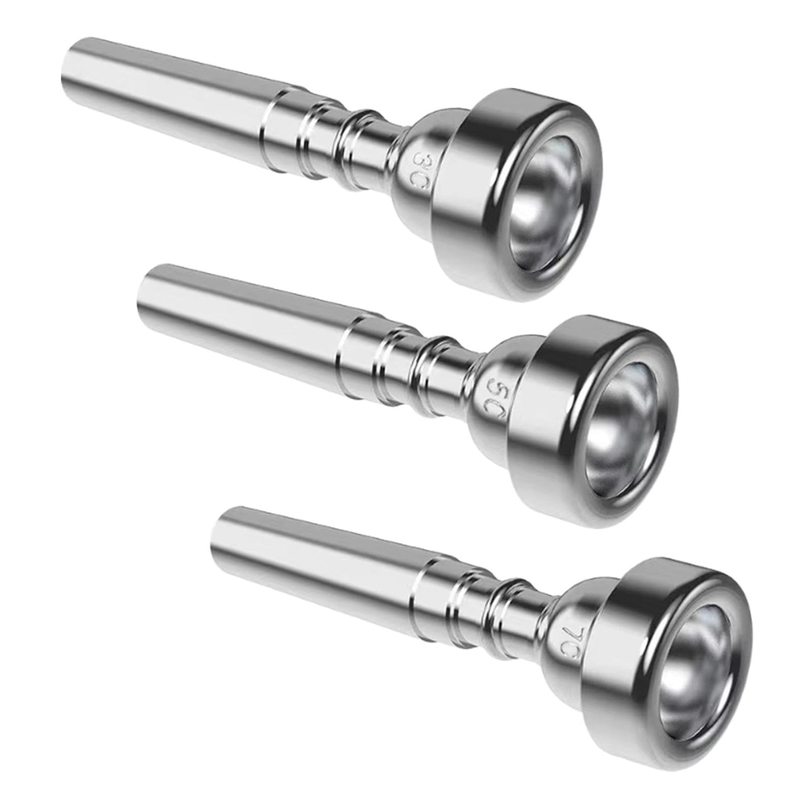 Set di per Tromba Da 3 Pezzi, 7C, 5C, 3C, Set di per Tromba, Parti Musicali, per Professionisti, Principianti, per Musicisti, Argento