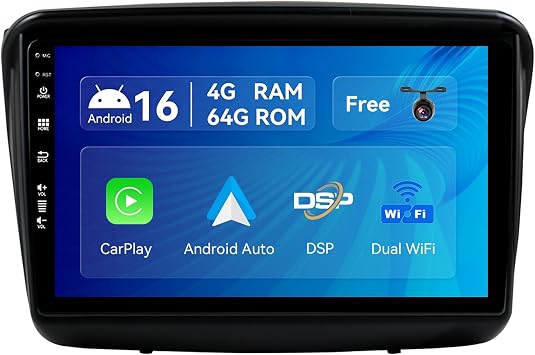 SXAUTO Android 16 IPS Car Stereo For Mitsubishi Pajero Sport 2 L200 2008-2016 - 4G+64G - Wireless CarPlay/Android Auto - Rear Camera - 9 Inch 2 Din DAB Steering Wheel Fast-boot DSP Bluetooth WIFI