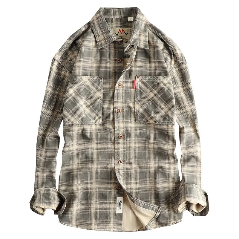Camisa a cuadros regular fit cómoda y holgada para evitar rigidez 4