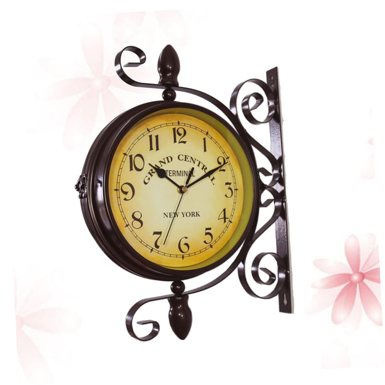 Horloge à pendule en fer double face pour décorer votre bar