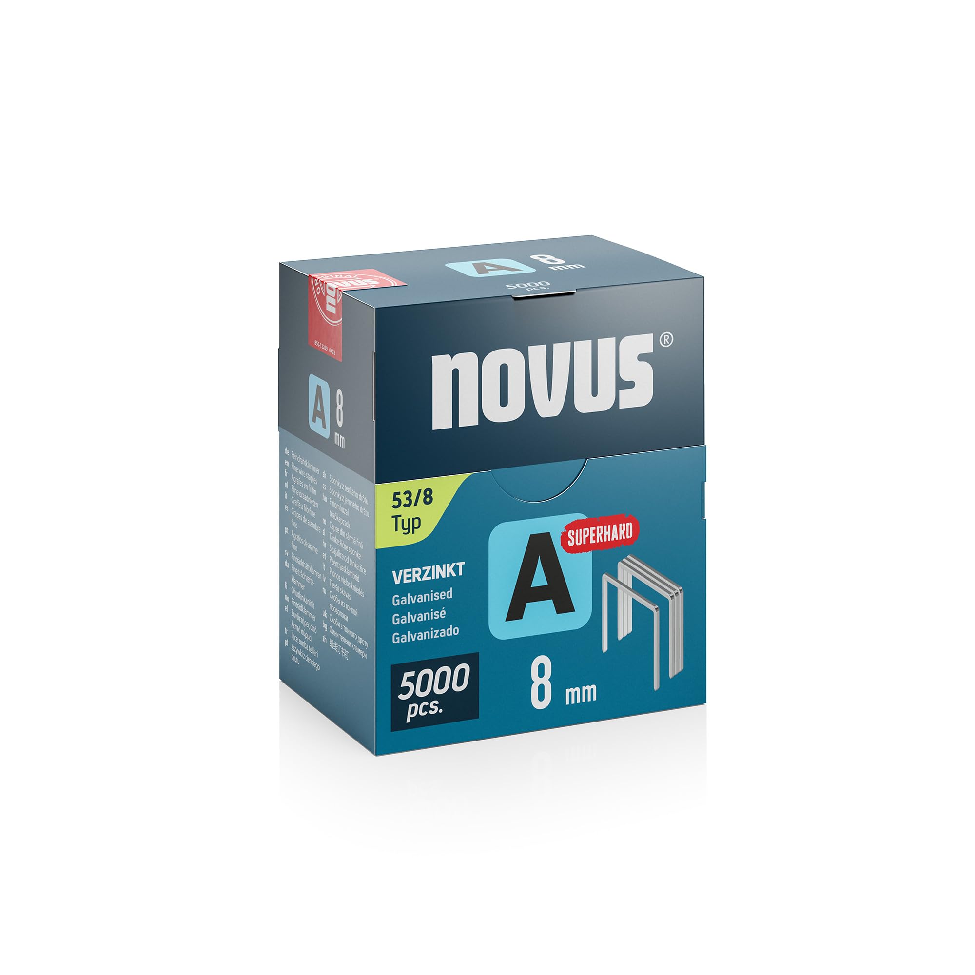 Novus Staples 042-0762 Galvanised Wire Silver Grey Pack Of 5000