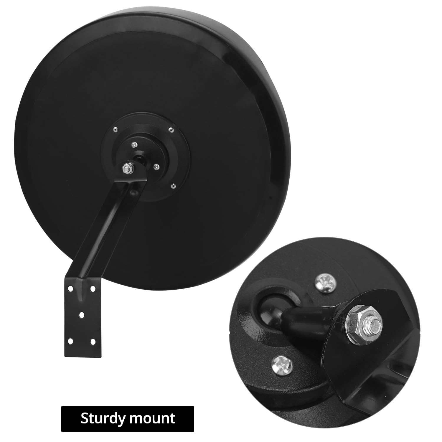 QWORK® Espejo Convexo 40 cm, Espejo de Seguridad, Espejo de Tráfico de Gran Angular Ajustable, Espejo de Tráfico para Salidas, para Garaje, Camino