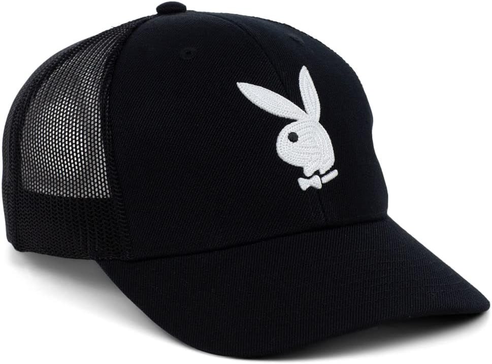 Playboy Black Tux Trucker Adjustable Snapback Hat - Image 3