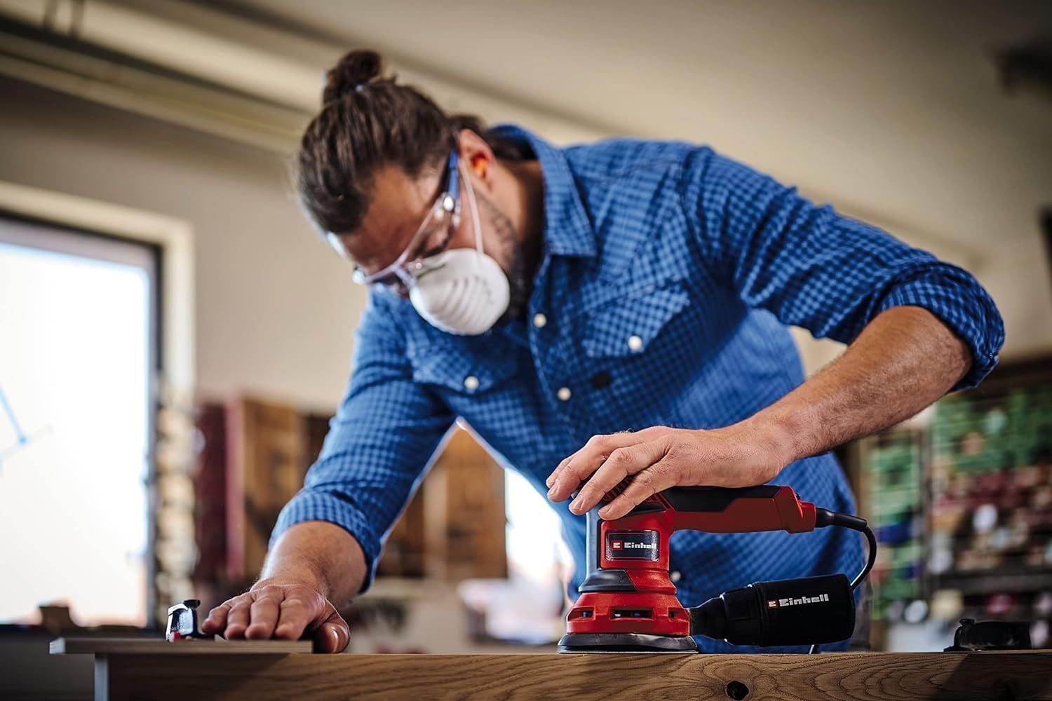 Einhell Ponceuse excentrique TC-RS 425 E (425 W, Ø 125 mm, vitesse max. 26 000 oscillations/min) Livré avec 3 feuilles abrasives