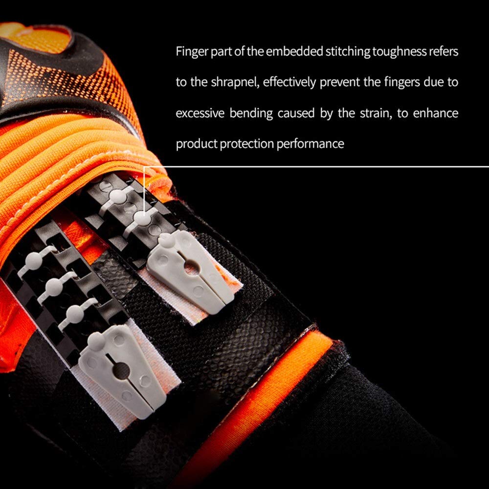 Gant Foot Enfant Hommes Enfants Football Professionnel Gants Gardien de But Souple Pleine Latex Slip Fort Football Protection Gardien Gants 5 Objectif Doigt Enregistrer Gants De Gardien