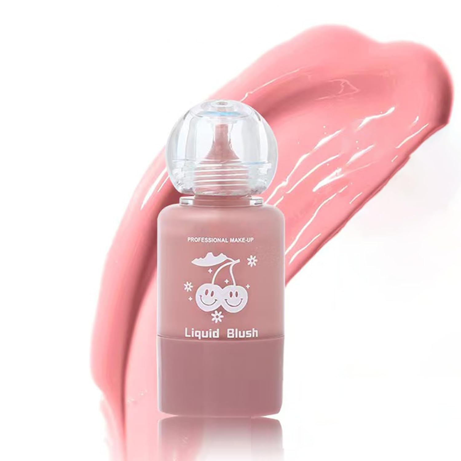Dewy Buildable Liquid Blush, Cute Cherry Squeeze Cheek Tint For Women，#1