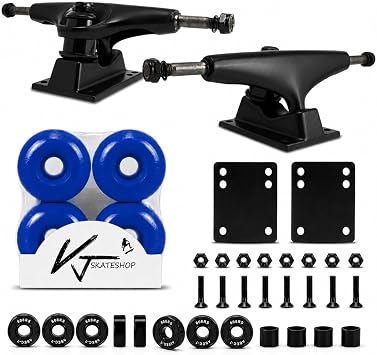 VJ 5.0 Skateboard Trucks, Skateboard Wheels 52mm, Skateboard Bearings, Skateboard Pads, Skateboard Hardware 1"
