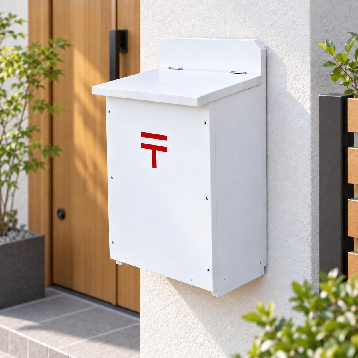 Amazon.co.jp: 【木製ポスト】職人手作り 白い 木製ポスト レトロな