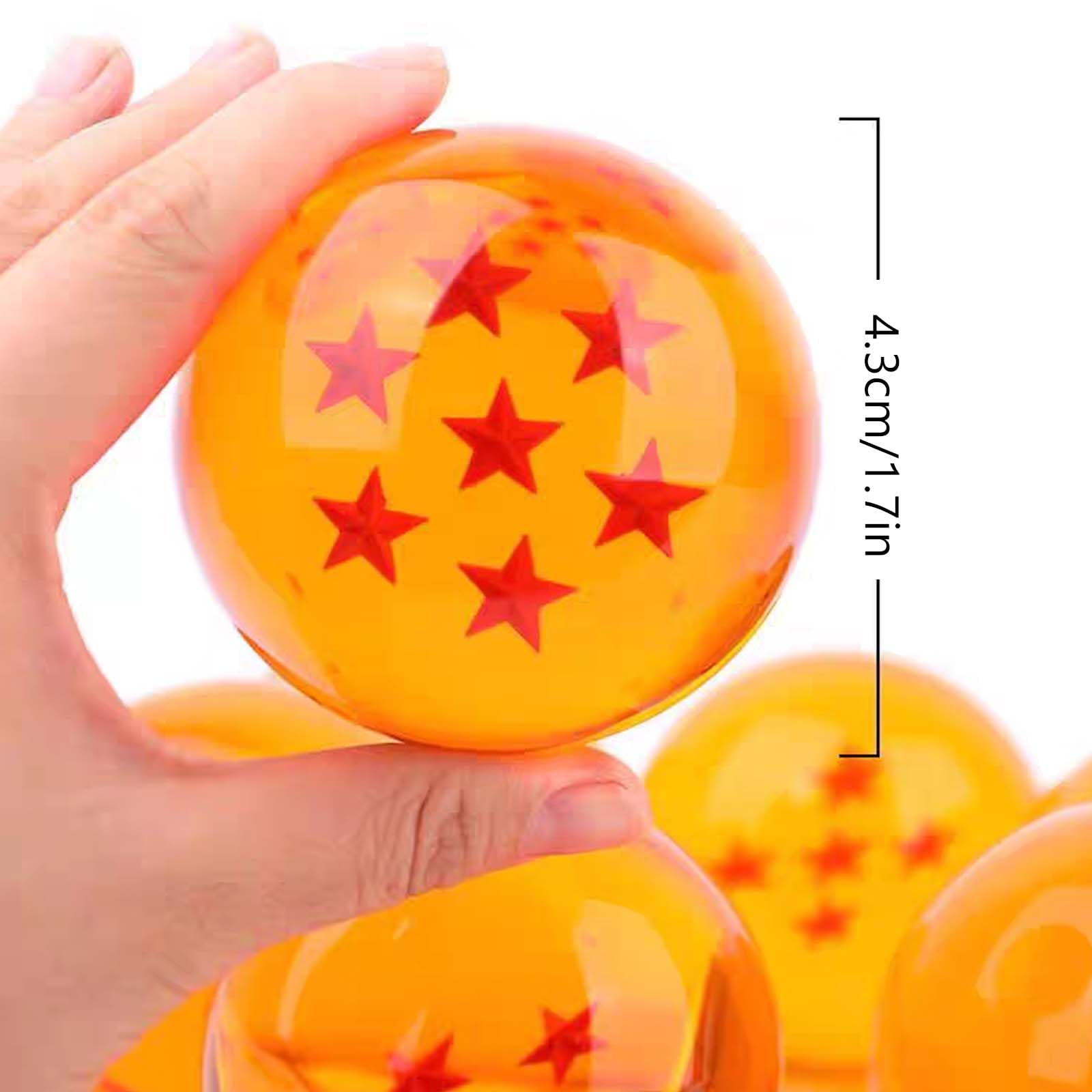 HSHHOOM Set de 7 Bolas del Dragón, 7PCS Dragon Bola de Cristal 1 a 7 Estrellas con Caja de Regalo, Dragon Bola Diámetro 4.3cm, Decoración del Hogar Fiestas y Regalos para Niños y Fans del Anime — view 2