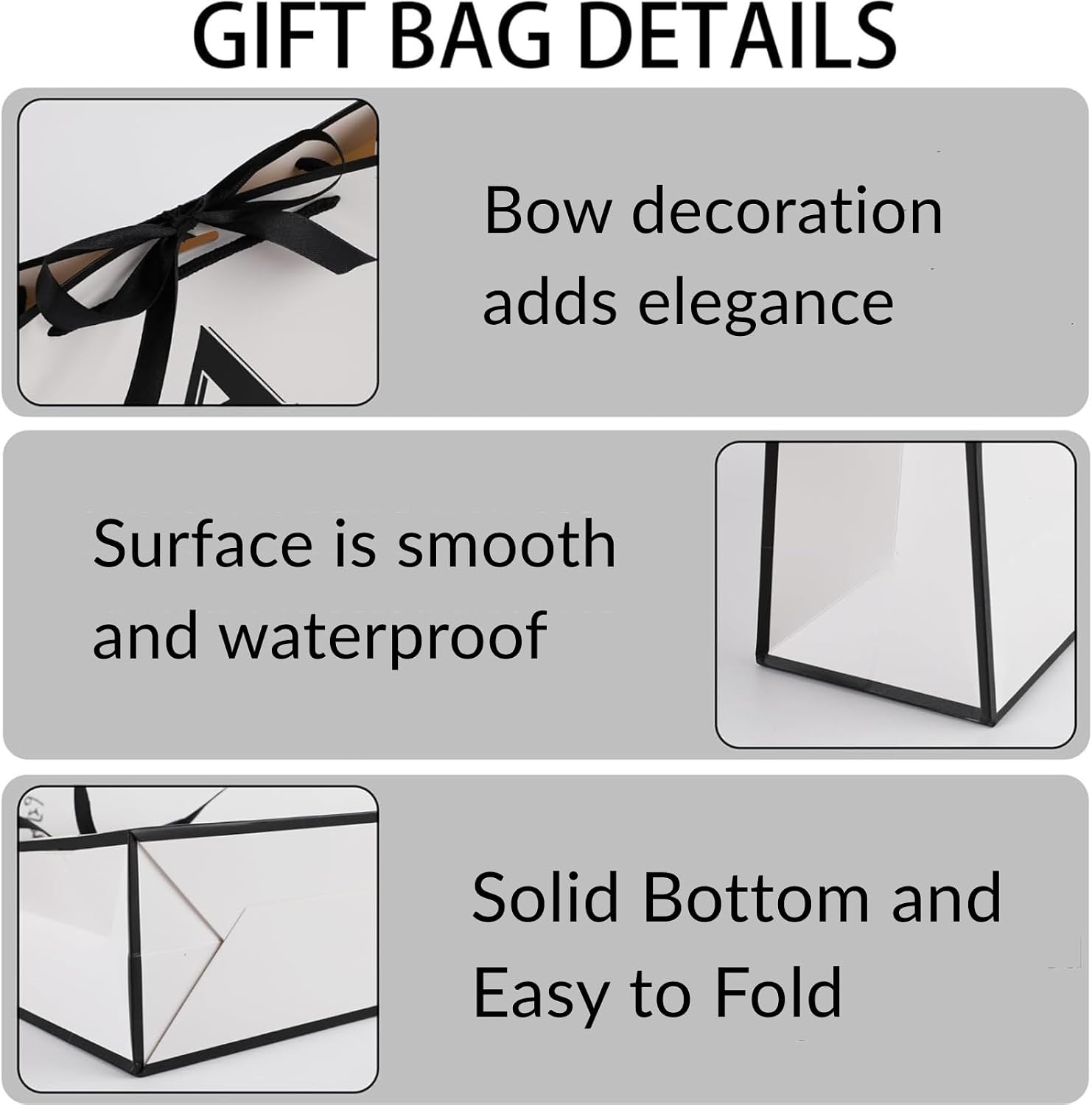 1-100 Pcs Personalized Gift Bag - 12.6×9.8×4.3 Inches, Custom Printed Your Name, Logo Party Favour Bags with Handles for Birthday, Wedding, Anniversary, Christmas, Business (White)