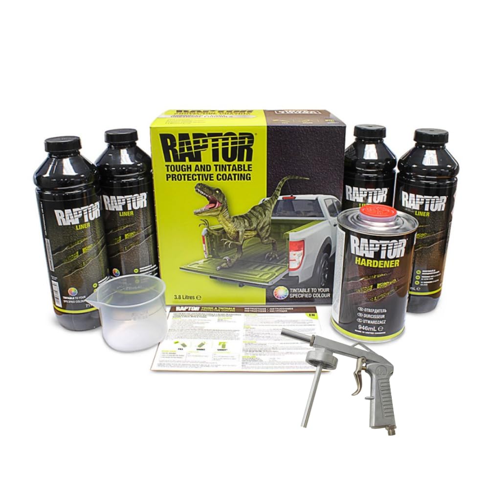 1 US Gallon Kit National Rule Raptor Liner Kit with Gun - Tintable