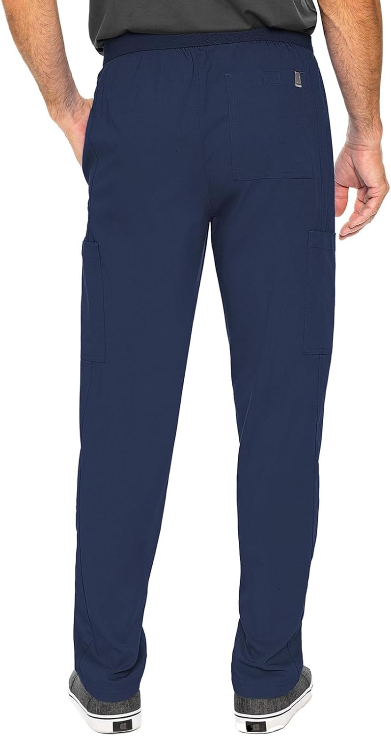 Med Couture Men's Straight Leg Scrub Pant with Zip Fly Front, 6 Pockets, and Elastic Waistband - MC7779 - Image 3