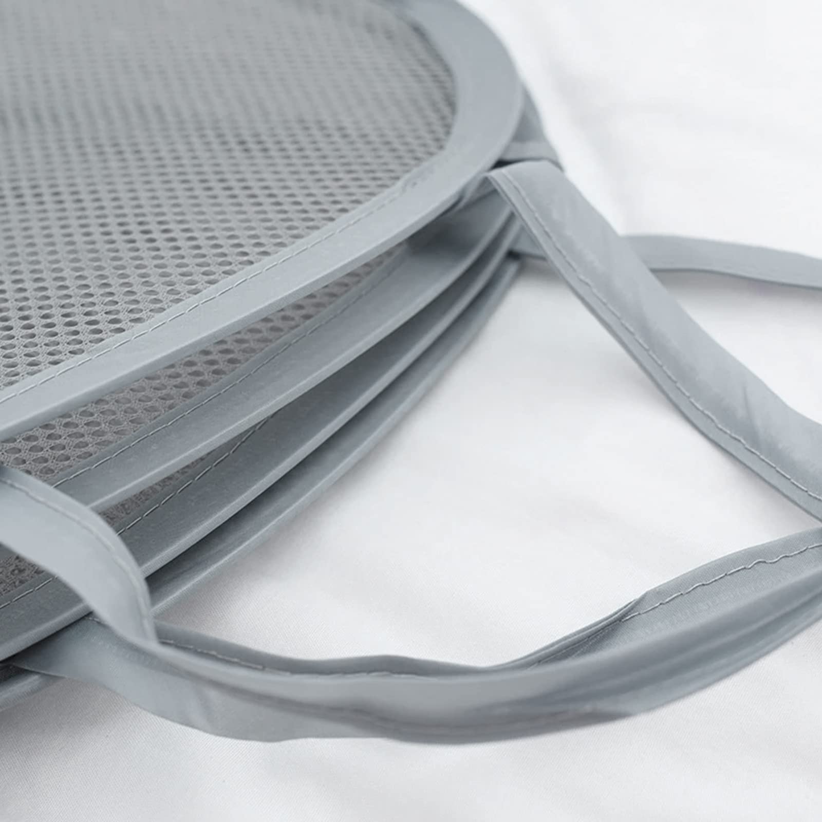 Lot De 2 Paniers à Linge Pliables Pop-Up 36x36x58 Cm - Gris - Avec Poignées Et Poches Latérales