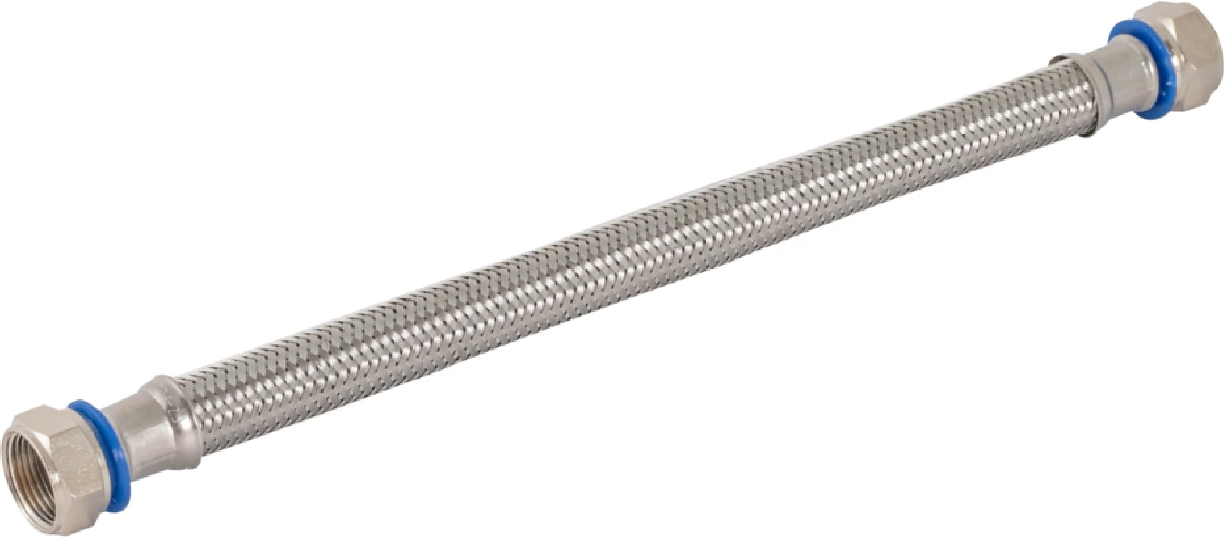 Eastman 12 Inch Steel-Flex Water Heater Connector, 3/4 Inch x 3/4 Inch FIP Swivel, Braided Stainless Steel Water Heater Connectors, 48250