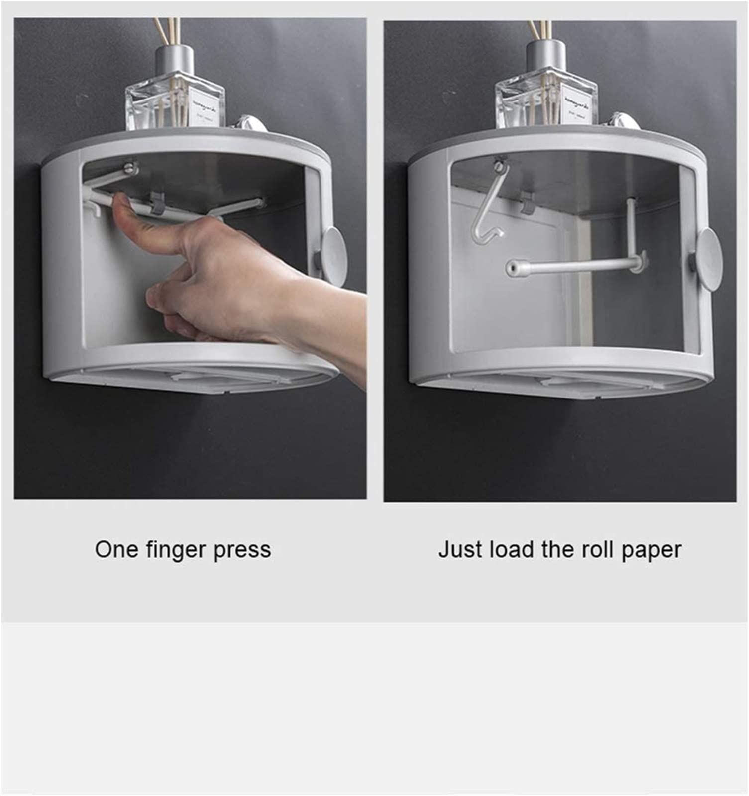 HLTYGWX Portarrollos de Papel higiénico Estante de Papel higiénico Estante de Almacenamiento montado en la Pared Champú Organizador de cosméticos Titular Accesorios de baño para el hogar, Soporte de