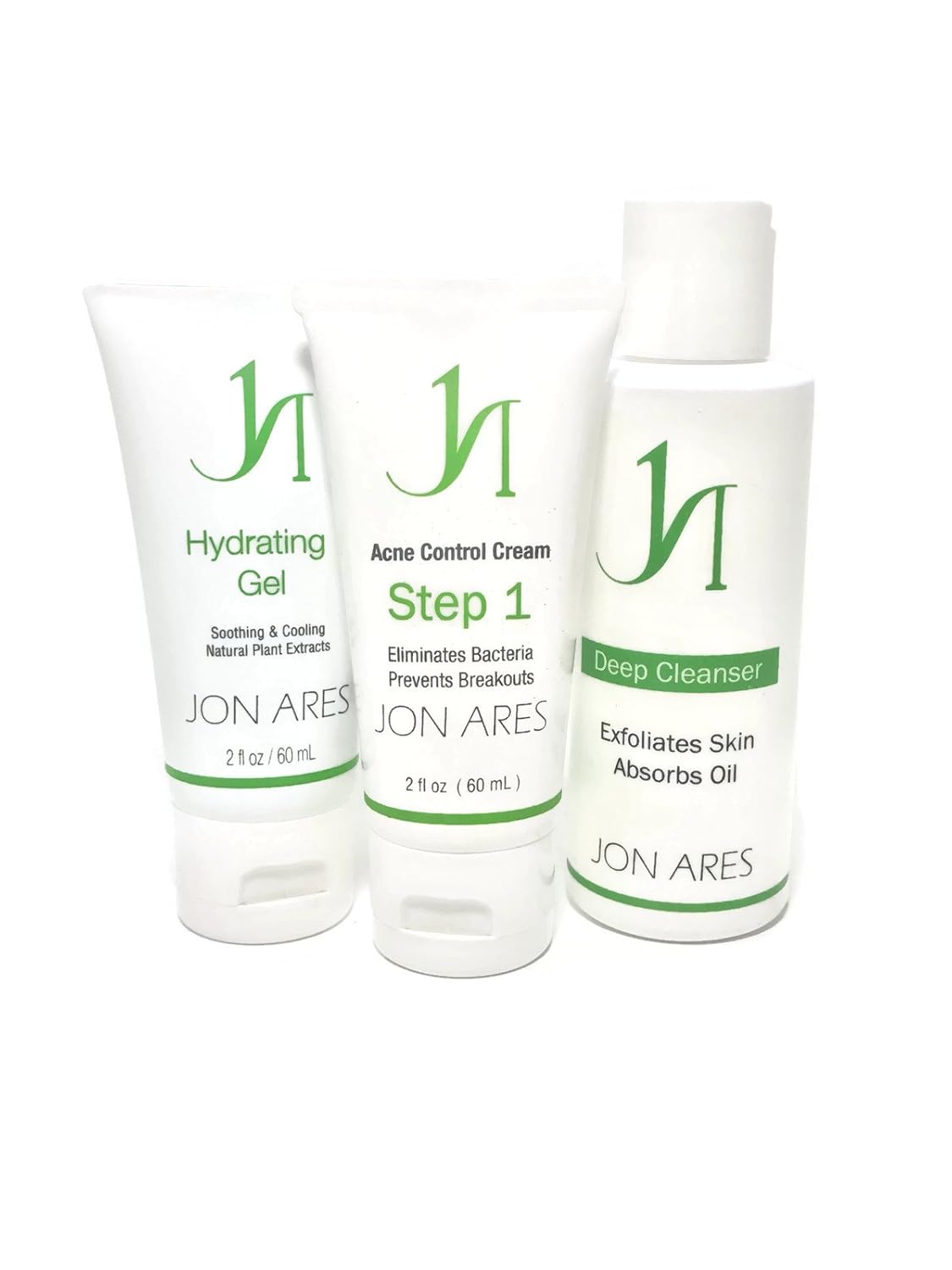 Acne Control Step 1 Kit For Mild to Moderate Breakouts With Benzoyl Peroxide Includes Deep Cleanser and Hydrating Gel For Full Facial Restoration