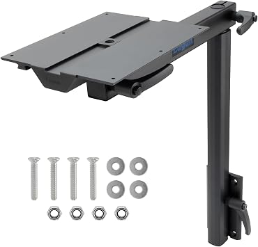 RecPro Lagun RV Table System | 30" x 40" | Right Hand | Black